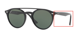 Patillas originales Ray-Ban RB4279, color 601 · Negro