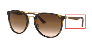 Patillas originales Ray-Ban RB4285, color 710 · Habana claro
