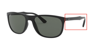 Patillas originales Ray-Ban RB4291, color 601 · Negro