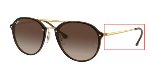 Patillas originales Ray-Ban RB4292N Blaze Doublebridge, color 710 · Habana claro