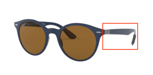 Patillas originales Ray-Ban RB4296, color 6331 · Azul mate