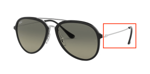 Patillas originales Ray-Ban RB4298, color 601 · Negro