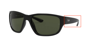 Patillas originales Ray-Ban RB4300, color 601 · Negro