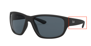 Patillas originales Ray-Ban RB4300, color 601S · Negro mate