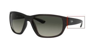 Patillas originales Ray-Ban RB4300, color 705 · Negro