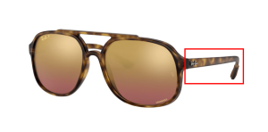 Patillas originales Ray-Ban RB4312CH, color 894 · Habana mate