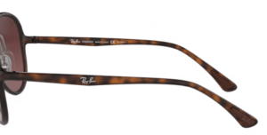 Patillas originales Ray-Ban RB4320CH, color 710 · Habana claro