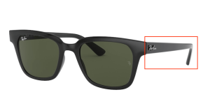 Patillas originales Ray-Ban RB4323, color 601 · Negro