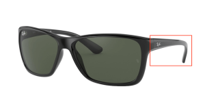 Patillas originales Ray-Ban RB4331, color 601 · Negro