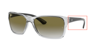 Patillas originales Ray-Ban RB4331, color 6477 · Transparente