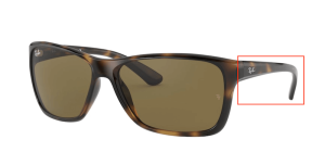 Patillas originales Ray-Ban RB4331, color 710 · Habana claro