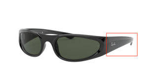 Patillas originales Ray-Ban RB4332, color 601 · Negro