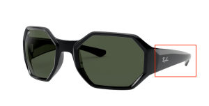 Patillas originales Ray-Ban RB4337, color 601 · Negro