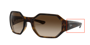 Patillas originales Ray-Ban RB4337, color 710 · Habana claro