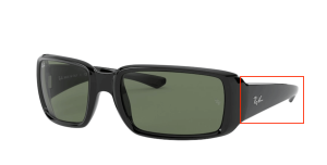 Patillas originales Ray-Ban RB4338, color 601 · Negro