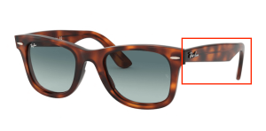 Patillas originales Ray-Ban RB4340 Wayfarer, color 6397 · Rojo habana