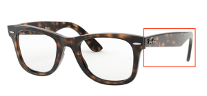 Patillas originales Ray-Ban RB4340V Vista, color 2012 · Habana oscuro