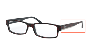 Patillas originales Ray-Ban RB5114 Vista, color 5973 · Rojo habana sobre opal azul