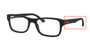 Patillas originales Ray-Ban RB5268, color 5119 · Negro mate