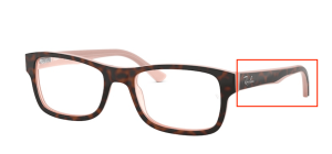 Patillas originales Ray-Ban RB5268, color 5976 · Habana sobre opal rosa