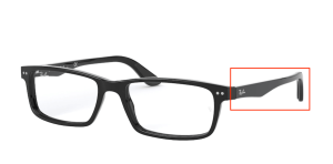 Patillas originales Ray-Ban RB5277 Vista, color 2000 · Negro brillo