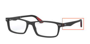 Patillas originales Ray-Ban RB5277 Vista, color 2077 · Negro mate