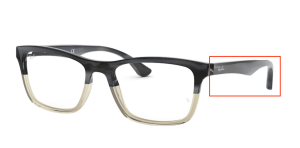 Patillas originales Ray-Ban RB5279 Vista, color 5540 · Gris horn degradado trasp gris