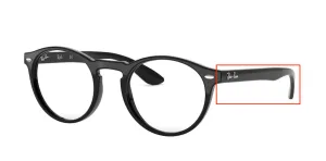 Patillas originales Ray-Ban RB5283 Vista, color 2000 · Negro brillo