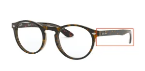 Patillas originales Ray-Ban RB5283 Vista, color 5989 · Habana sobre transparente marrón