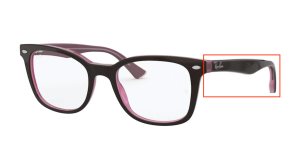 Patillas originales Ray-Ban RB5285 Vista, color 2126 · Marrón/rosa