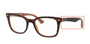 Patillas originales Ray-Ban RB5285 Vista, color 5713 · Superior habana sobre marrón claro