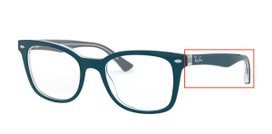 Patillas originales Ray-Ban RB5285 Vista, color 5763 · Superior tuquoise sobre trasparent