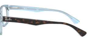Patillas originales Ray-Ban RB5286 Vista, color 5883 · Superior habana sobre azul claro