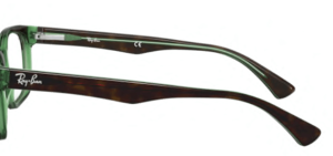 Patillas originales Ray-Ban RB5286 Vista, color 2383 · Superior habana sobre verde transp.