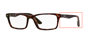 Patillas originales Ray-Ban RB5288 Vista, color 2012 · Habana oscuro