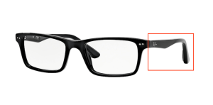 Patillas originales Ray-Ban RB5288 Vista, color 2000 · Negro brillo