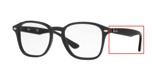 Patillas originales Ray-Ban RB5352 Vista, color 2000 · Negro brillo