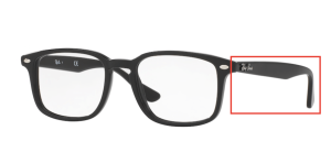 Patillas originales Ray-Ban RB5353 Vista, color 2000 · Negro brillo