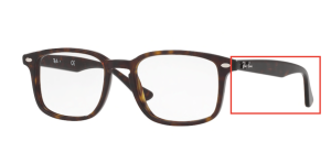 Patillas originales Ray-Ban RB5353 Vista, color 2012 · Habana oscuro