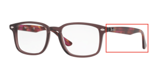 Patillas originales Ray-Ban RB5353 Vista, color 5628 · Opal marrón