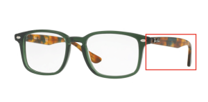 Patillas originales Ray-Ban RB5353 Vista, color 5630 · Opal verde