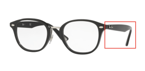 Patillas originales Ray-Ban RB5355 Vista, color 2000 · Negro brillo