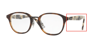 Patillas originales Ray-Ban RB5355 Vista, color 5675 · Superior habana marrón sobre habana yel