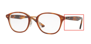 Patillas originales Ray-Ban RB5355 Vista, color 5677 · Superior marrón habana/horn beige