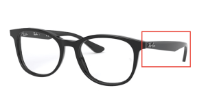 Patillas originales Ray-Ban RB5356 Vista, color 2000 · Negro brillo
