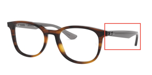 Patillas originales Ray-Ban RB5356 Vista, color 5607 · Rayado habana