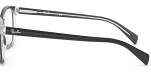 Patillas originales Ray-Ban RB5362 Vista, color 2034 · Superior negro sobre transparente