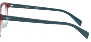 Patillas originales Ray-Ban RB5362 Vista, color 5834 · Tri degradado azul/rojo/ligth azul