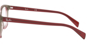 Patillas originales Ray-Ban RB5362 Vista, color 5835 · Tri bordeaux/gris/rosa
