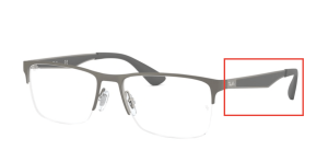 Patillas originales Ray-Ban RB6335 Vista, color 2855 · Mate gunmetal